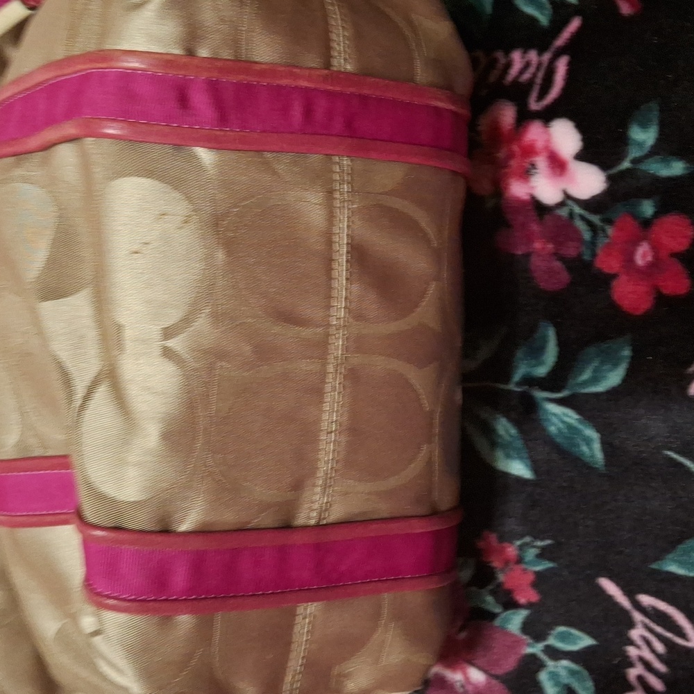 Coach Tan and Pink Satchel - Picture 3 of 4